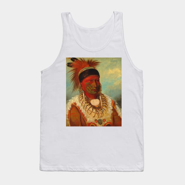 The White Cloud, Head Chief of the Iowas by George Catlin Tank Top by Classic Art Stall